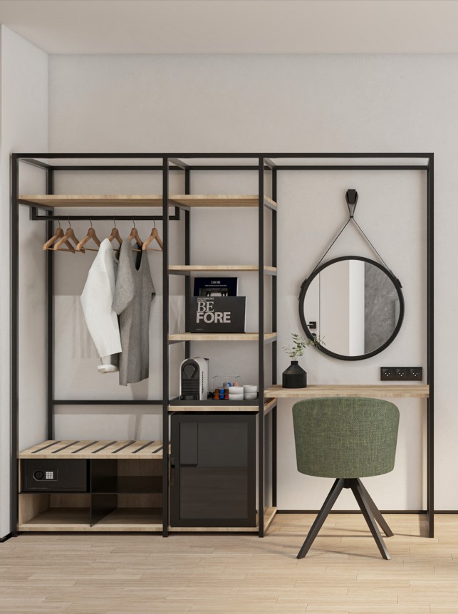 Konzeptzimmer | Theska Hoteleinrichtung | Hotelzimmer | Komplettzimmer Industriel