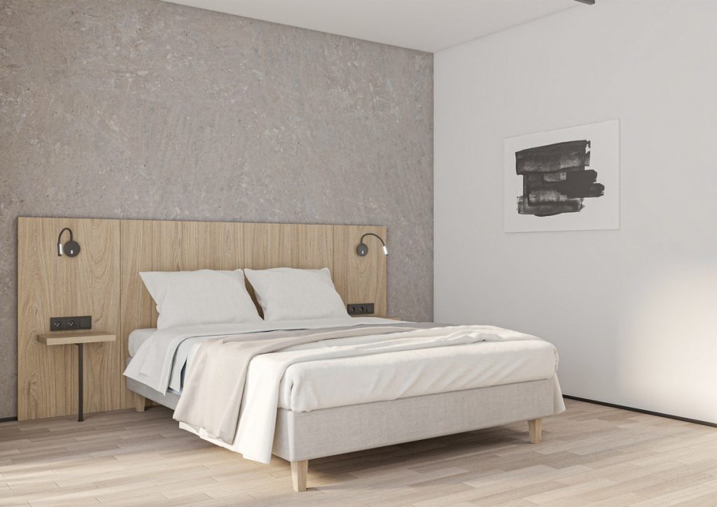 Konzeptzimmer | Theska Hoteleinrichtung | Hotelzimmer | Komplettzimmer Minimalistisch