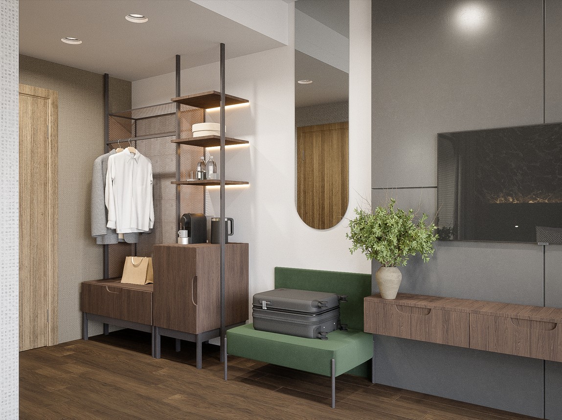 Konzeptzimmer | Theska Hoteleinrichtung | Hotelzimmer | Komplettzimmer Modern Premium