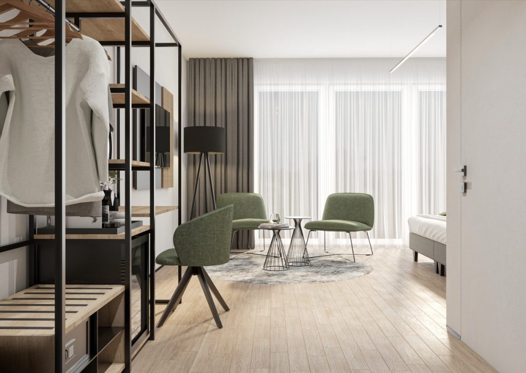 Konzeptzimmer | Theska Hoteleinrichtung | Hotelzimmer | Komplettzimmer Industriel